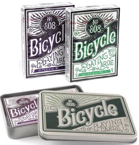 Bicycle Autocycle No 1 - Green and Purple 2 Deck Set main image